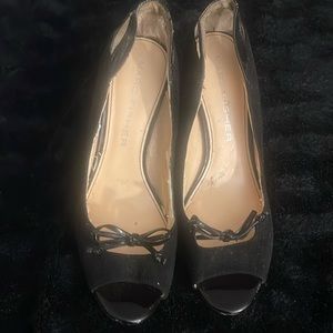 Marc Fisher “Violat” Women’s 10M 4 1/2”  Black Peep Toe Platform Pump Refer Pics